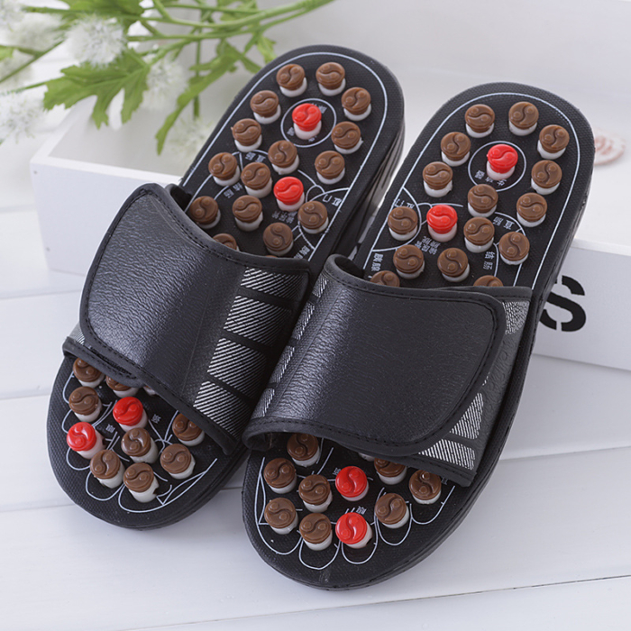 Slippers Swivel Tai Chi Massage Indoor Non-slip Home Mas sage Slippers Plantar Acupoint Pricked Foot Healing Shoes