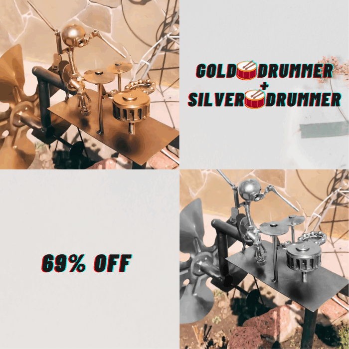 🔥Last Day 57% OFF🥁Handmade Metal Rock Band Windmill🎁